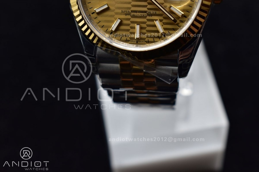 DateJust 36 SS/YG 126231 VSF 1:1 Best Edition 904L Steel Gold Textured Dial on Jubilee Bracelet VS3235