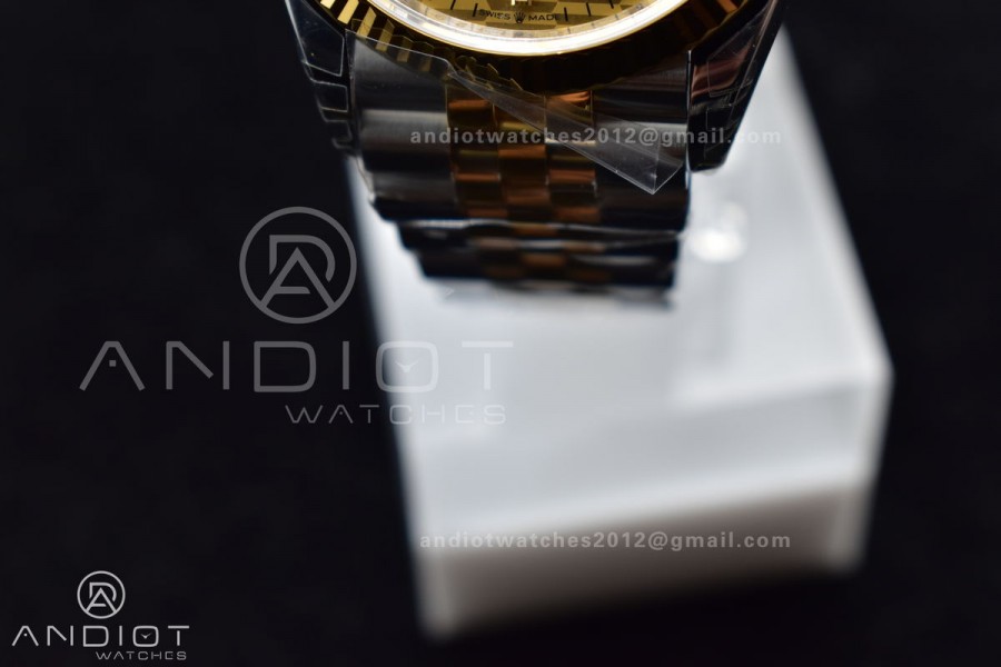 DateJust 36 SS/YG 126231 VSF 1:1 Best Edition 904L Steel Gold Textured Dial on Jubilee Bracelet VS3235