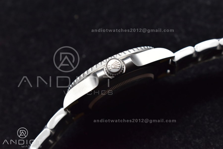 Submariner DIW Sandblasted VSF 1:1 Best Edition Orange Ceramic Bezel Orange/Black Dial on SS Bracelet VS3135