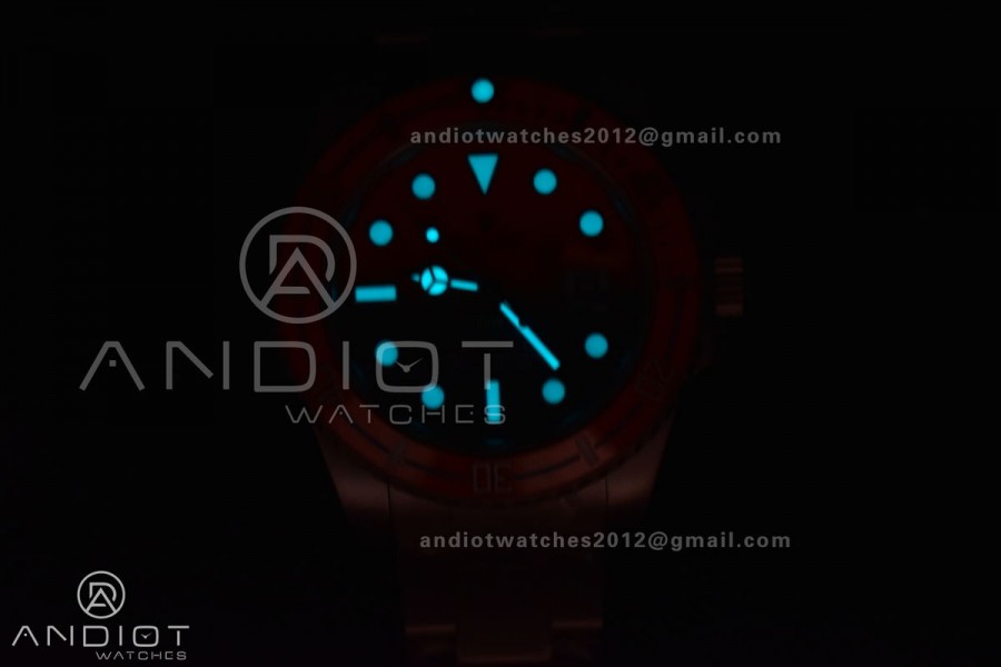 Submariner DIW Sandblasted VSF 1:1 Best Edition Orange Ceramic Bezel Orange/Black Dial on SS Bracelet VS3135