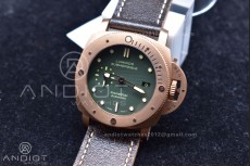 PAM382 N Bronzo VSF 1:1 Best Edition on Brown Distressed Calfskin Strap P.9000 Super Clone V2