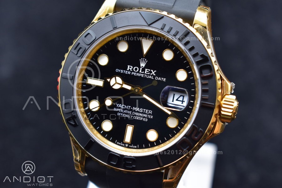 Yacht-Master 42mm 226658 VSF 1:1 Best Edition 3D Black Ceramic Bezel on Black Rubber Strap VS3235