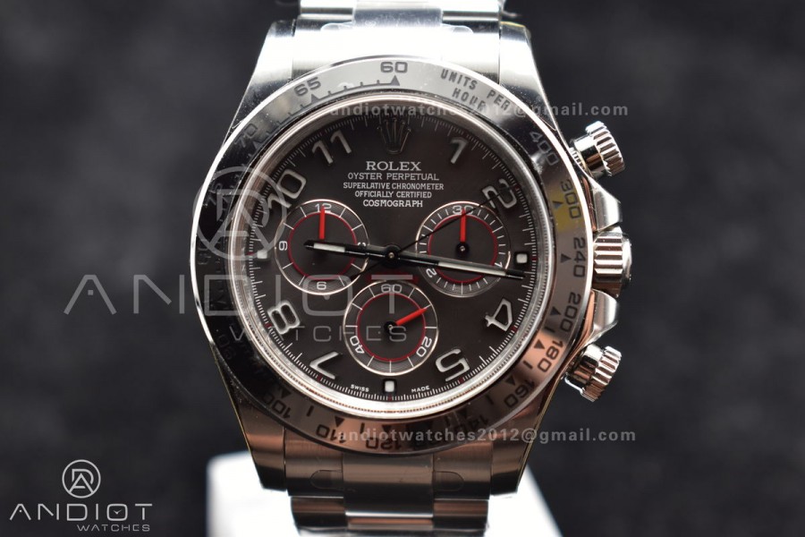 Daytona 116509 Clean 1:1 Best Edition Gray Dial Arabic Markers on SS Bracelet SA4130 V2