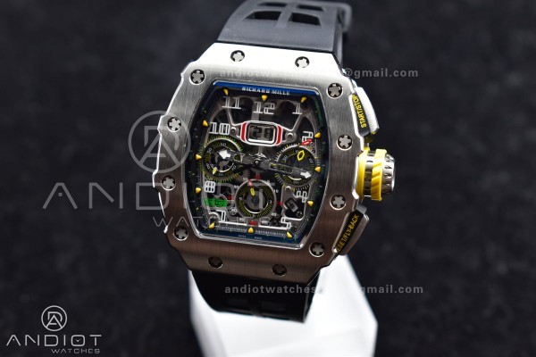 RM011 SS Chrono KVF 1:1 Best Edition Crystal Dial ...