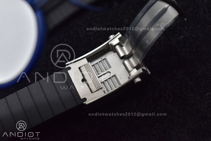 SuperOcean Automatic 42 SS/RG BLSF 1:1 Best Edition Black Dial on Black Rubber Strap A2824