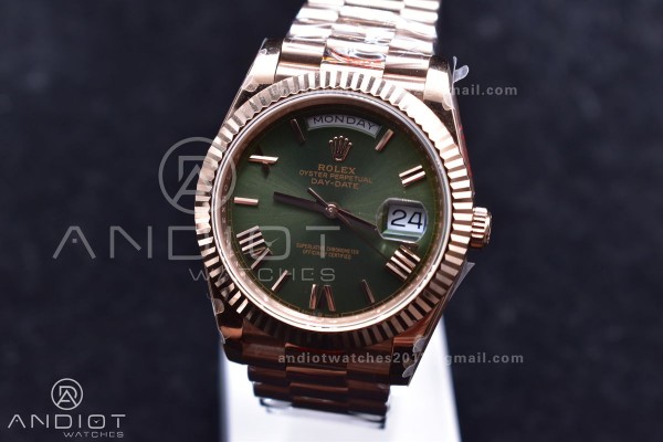 DayDate 40 RG GMF Tungsten Weighted 904L Steel Gre...