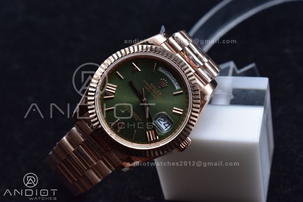 DayDate 40 RG GMF Tungsten Weighted 904L Steel Gre...