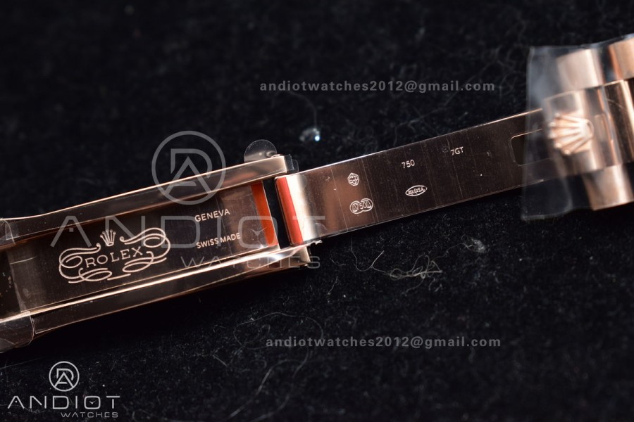 DayDate 40 RG GMF Tungsten Weighted 904L Steel Green Dial Roman Markers on President Bracelet A2836 V2