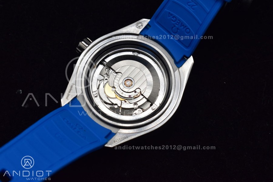 Seamaster 6000M Ultra Deep SS TF 1:1 Best Edition Blue Dial Black Ceramic Bezel on Black Rubber Strap A2824