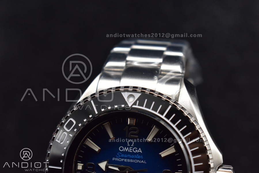 Seamaster 6000M Ultra Deep SS TF 1:1 Best Edition Blue Dial Black Ceramic Bezel on SS Bracelet A2824