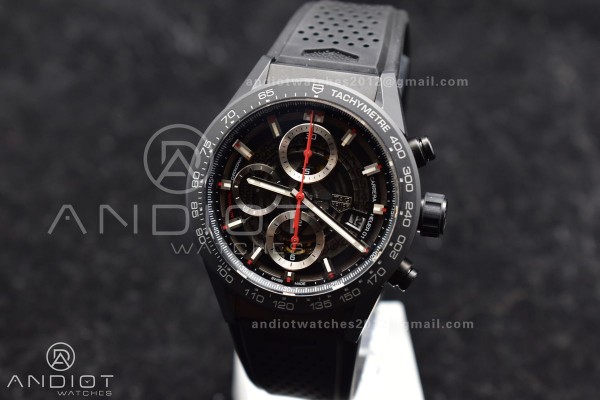Carrera Cal. HEUER 01 45mm Full Blk Ceramic XF A18...