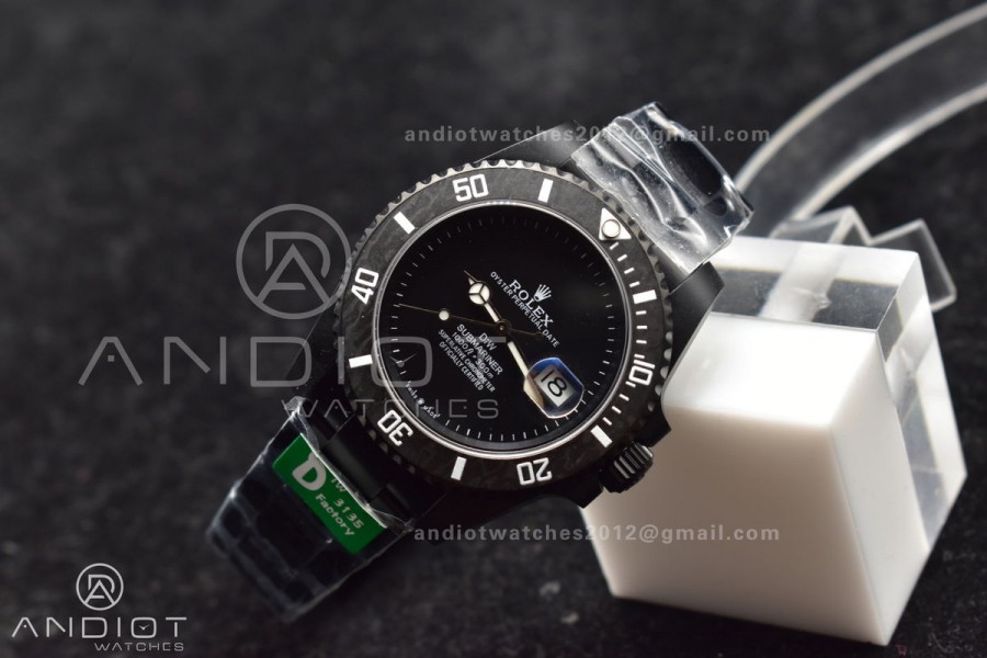 Submariner DIW DLC VSF 1:1 Best Edition Full Black Dial On DLC Bracelet VS3135