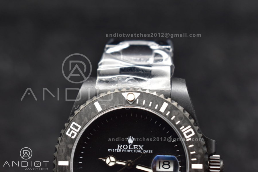 Submariner DIW DLC VSF 1:1 Best Edition Full Black Dial On DLC Bracelet VS3135