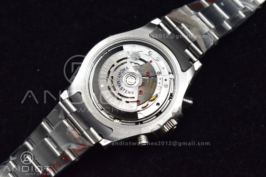 YachtMaster II 116689 SS GMF 1:1 Best Edition Blue Ceramic Bezel White Dial on SS Bracelet A7750