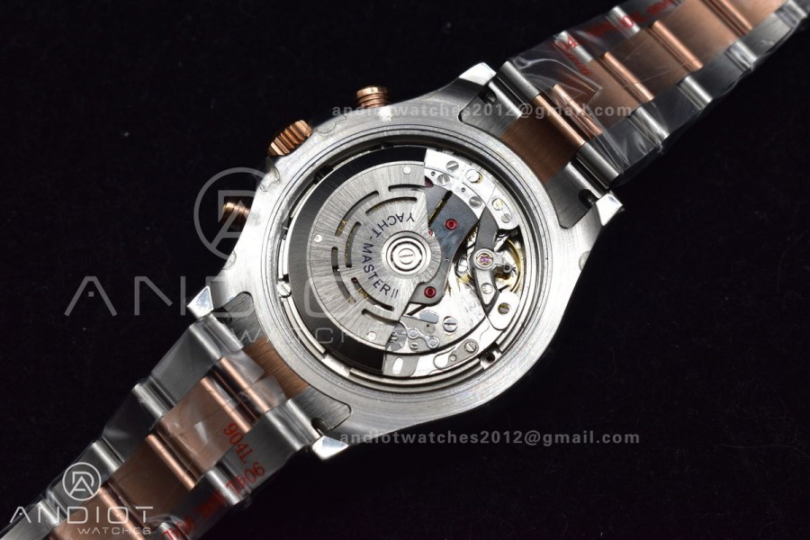 YachtMaster II 116681 SS/RG KF 1:1 Best Edition White Dial on SS/RG Bracelet A7750