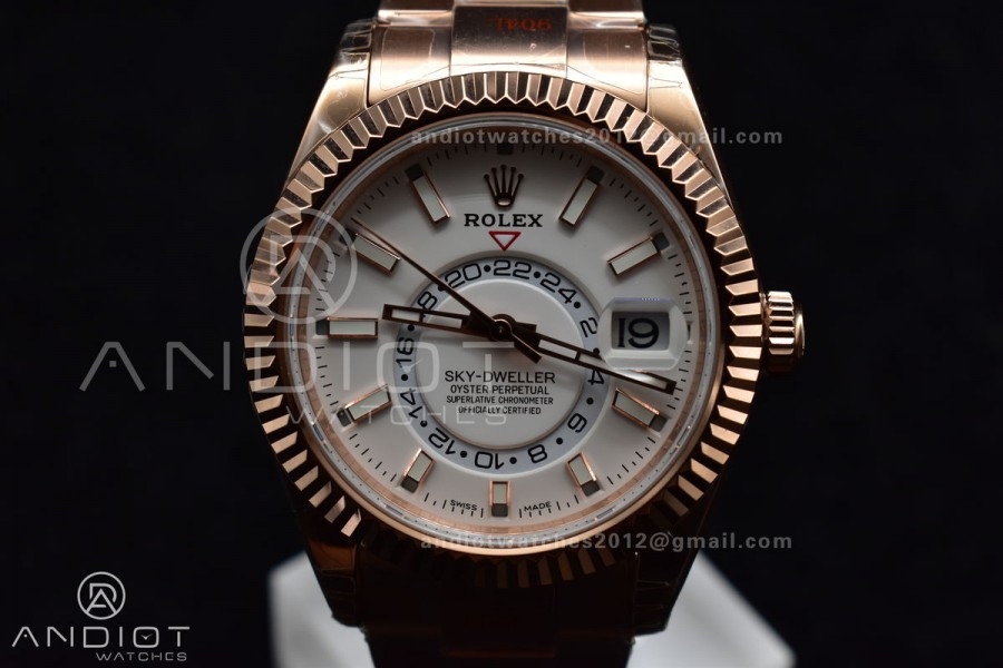 Skydweller YG Noob Best Edition White Dial on YG Bracelet A23J