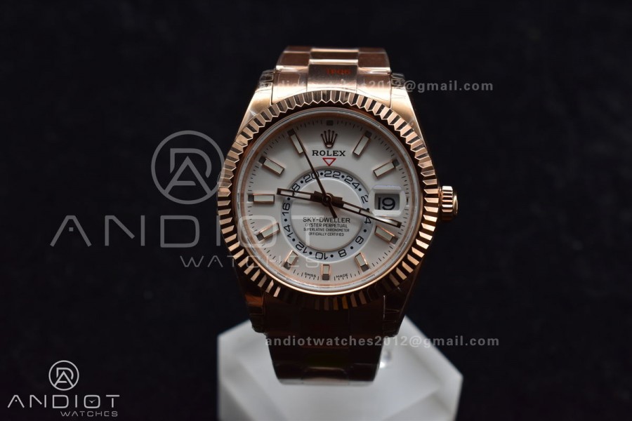 Skydweller YG Noob Best Edition White Dial on YG Bracelet A23J
