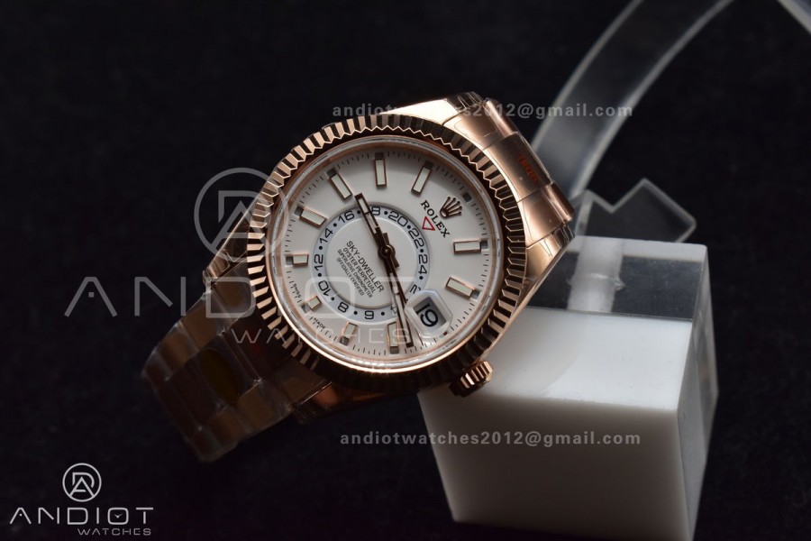 Skydweller YG Noob Best Edition White Dial on YG Bracelet A23J