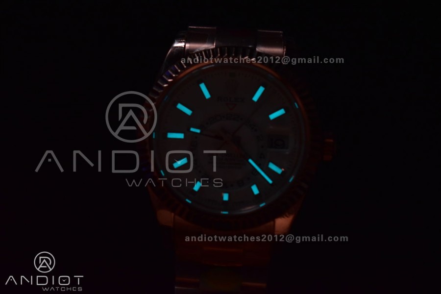 Skydweller YG Noob Best Edition White Dial on YG Bracelet A23J