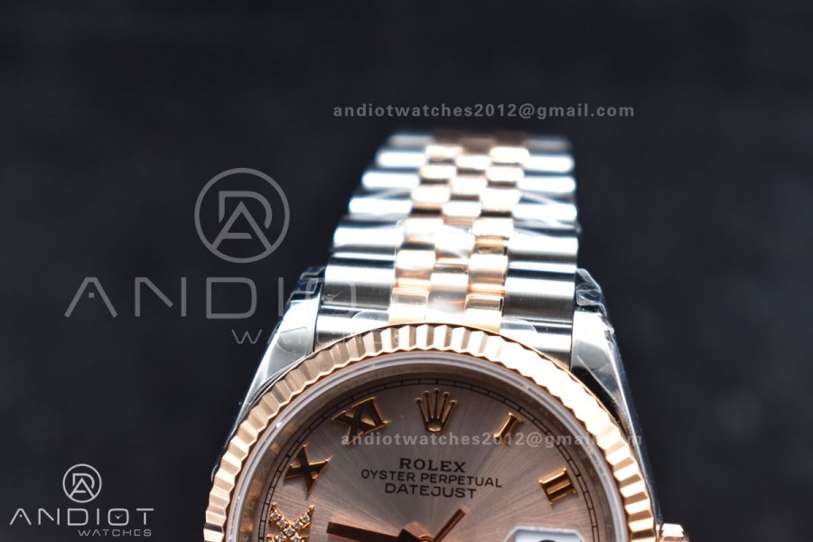 DateJust 36 SS/RG 126231 VSF 1:1 Best Edition 904L Steel RG Dial on Jubilee Bracelet VS3235