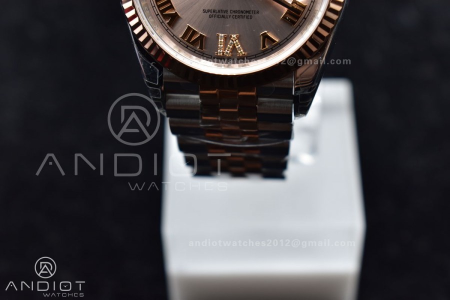 DateJust 36 SS/RG 126231 VSF 1:1 Best Edition 904L Steel RG Dial on Jubilee Bracelet VS3235