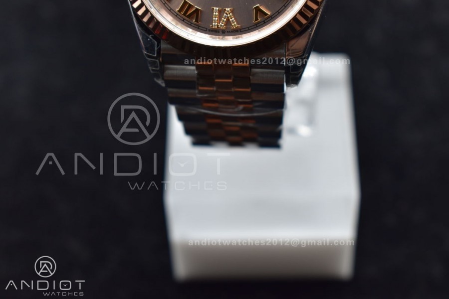 DateJust 36 SS/RG 126231 VSF 1:1 Best Edition 904L Steel RG Dial on Jubilee Bracelet VS3235