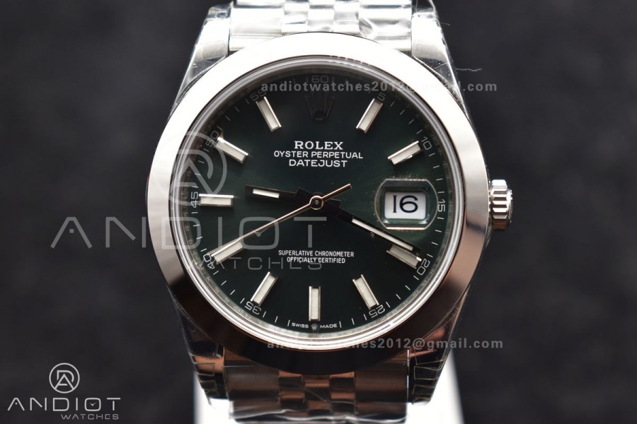 DateJust 41 126300 904L SS VSF 1:1 Best Edition Green Dial On Jubilee Bracelet VS3235