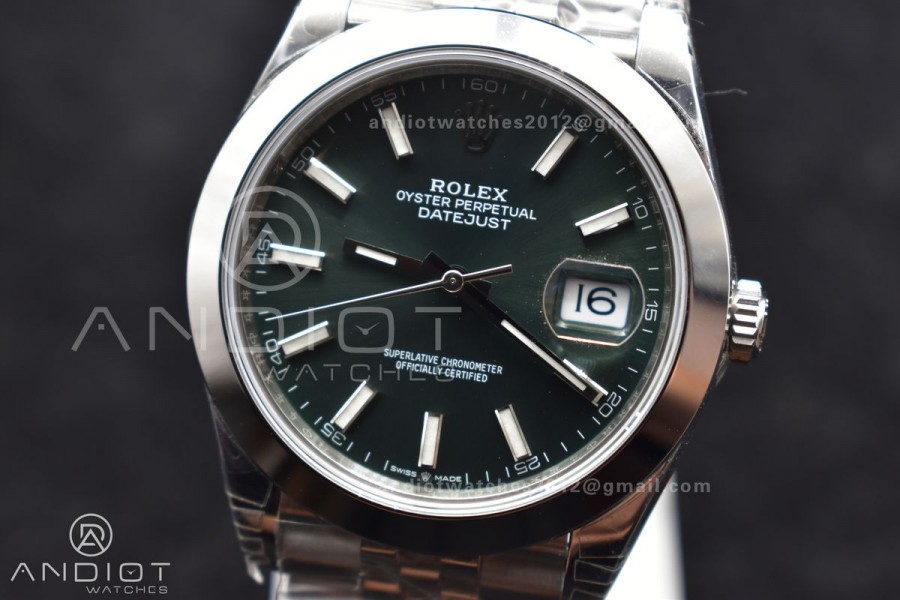 DateJust 41 126300 904L SS VSF 1:1 Best Edition Green Dial On Jubilee Bracelet VS3235