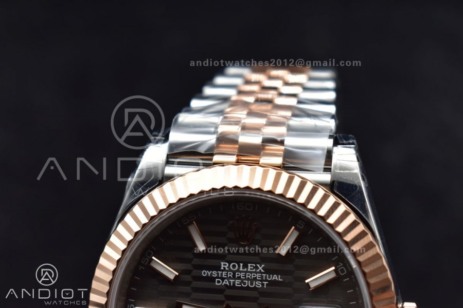 DateJust 41 126331 VSF 1:1 Best Edition 904L Steel Grey Dial On SS/RG Jubilee Bracelet VS3235