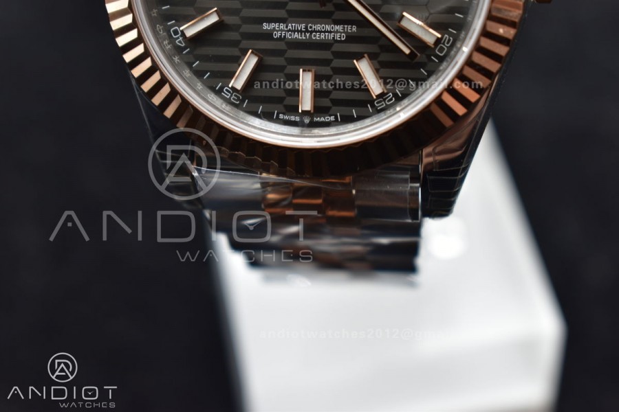 DateJust 41 126331 VSF 1:1 Best Edition 904L Steel Grey Dial On SS/RG Jubilee Bracelet VS3235
