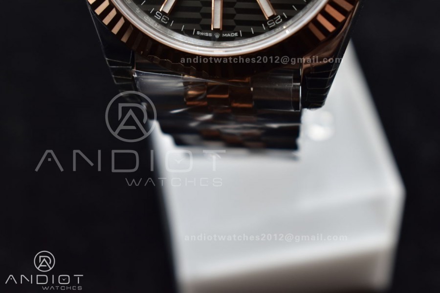 DateJust 41 126331 VSF 1:1 Best Edition 904L Steel Grey Dial On SS/RG Jubilee Bracelet VS3235