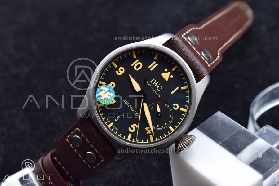 Big Pilot Real PR IW501004 ZF 1:1 Best Edition on Brown Leather Strap A52110