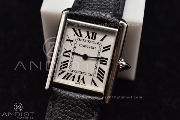 Tank Solo 27.5mm K11F SS White Dial on Black Leath...