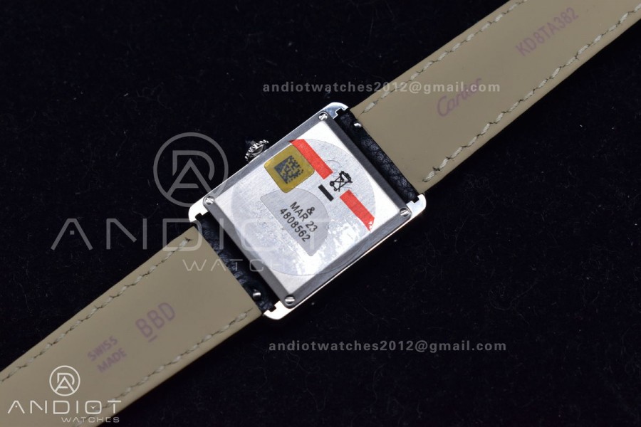 Tank Solo 27.5mm K11F SS White Dial on Black Leather Strap Ronda Quartz