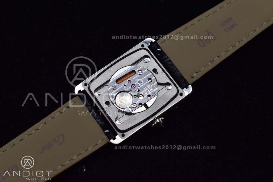 Tank Solo 27.5mm K11F SS White Dial on Black Leather Strap Ronda Quartz