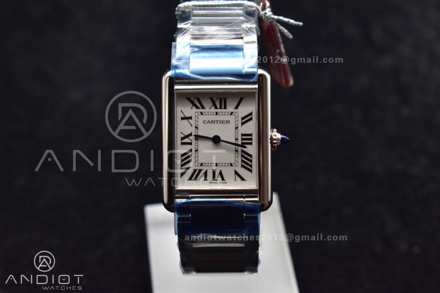Tank Solo 27.5mm K11F SS White Dial On SS Bracelet Ronda Quartz