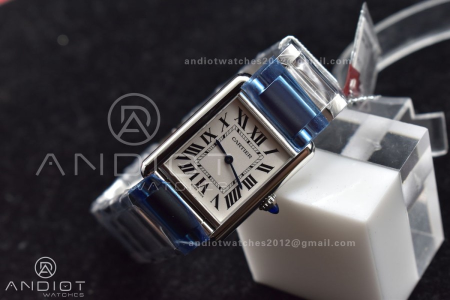 Tank Solo 27.5mm K11F SS White Dial On SS Bracelet Ronda Quartz
