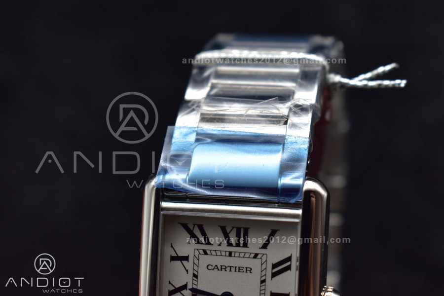Tank Solo 27.5mm K11F SS White Dial On SS Bracelet Ronda Quartz
