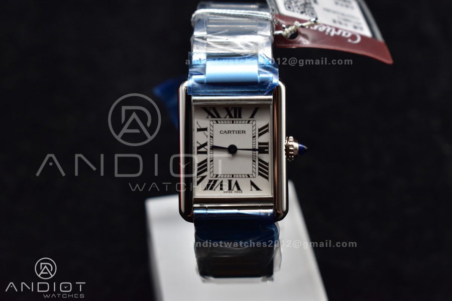 Tank Must Ladies 20.3mm SS K11F Best Edition White Dial on SS Bracelet Ronda Quartz