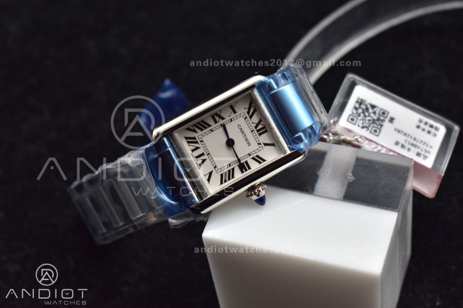 Tank Must Ladies 20.3mm SS K11F Best Edition White Dial on SS Bracelet Ronda Quartz