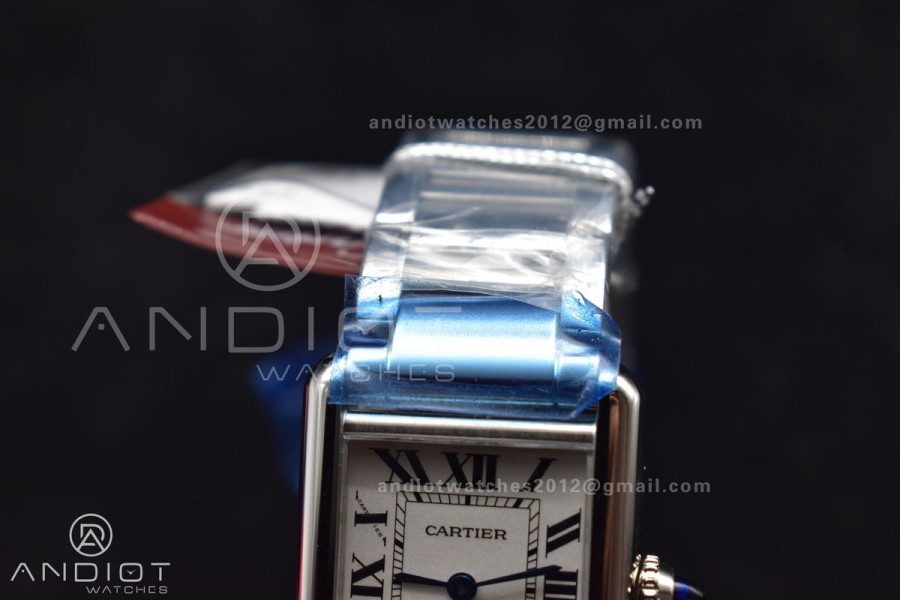 Tank Must Ladies 20.3mm SS K11F Best Edition White Dial on SS Bracelet Ronda Quartz