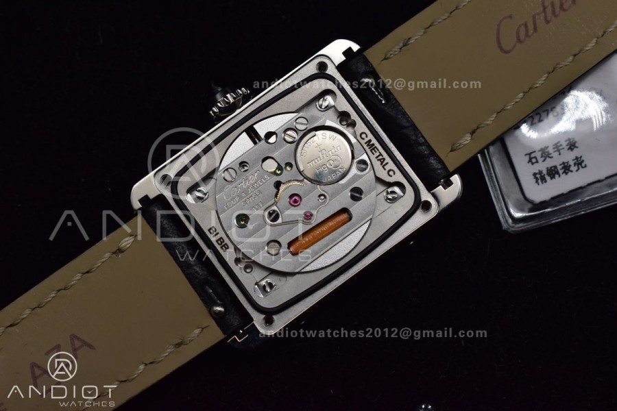 Tank Solo 22mm K11F SS White Dial on Black Leather Strap Ronda Quartz