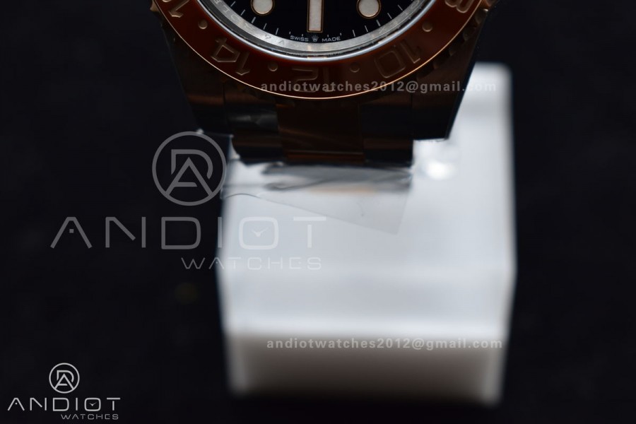 GMT-Master II 126711 CHNR Black/Brown Ceramic Clean Factory Best Edition on SS/RG Bracelet DD3285 CHS