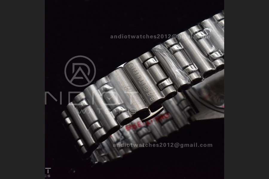 Breitling BLS Factory Chronomat Automatic 1:1 Best Edition GMT 40mm Blue Dial with Inner Yellow Rim On SS Bracelet A2836