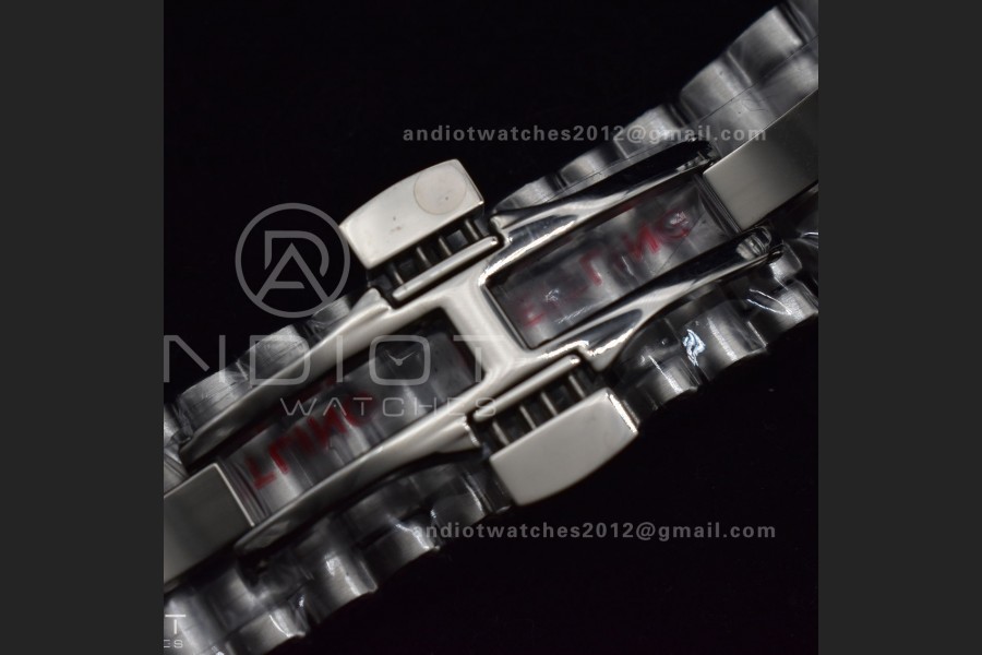 Breitling BLS Factory Chronomat Automatic 1:1 Best Edition GMT 40mm Blue Dial with Inner Yellow Rim On SS Bracelet A2836