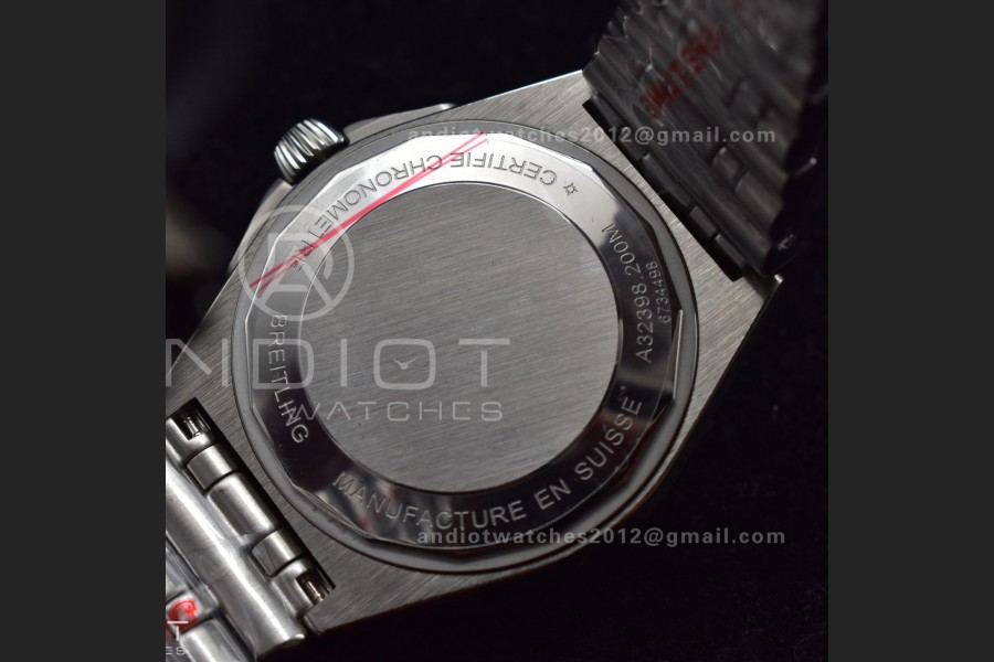 Breitling BLS Factory Chronomat Automatic 1:1 Best Edition GMT 40mm Blue Dial with Inner Yellow Rim On SS Bracelet A2836