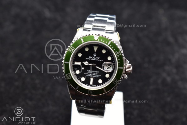Submariner 16610 LV Green 904L Steel ARF1:1 Best E...