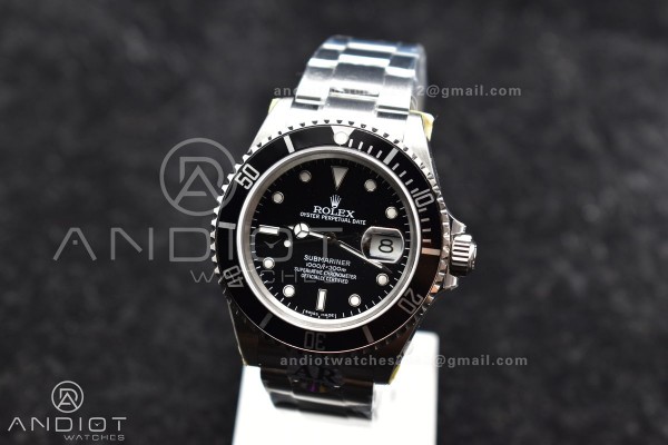 Submariner 16610 LN Black 904L Steel ARF1:1 Best E...