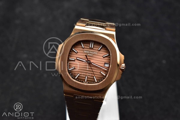 Nautilus 5711/1R RG 3KF 1:1 Best Edition Brown Tex...