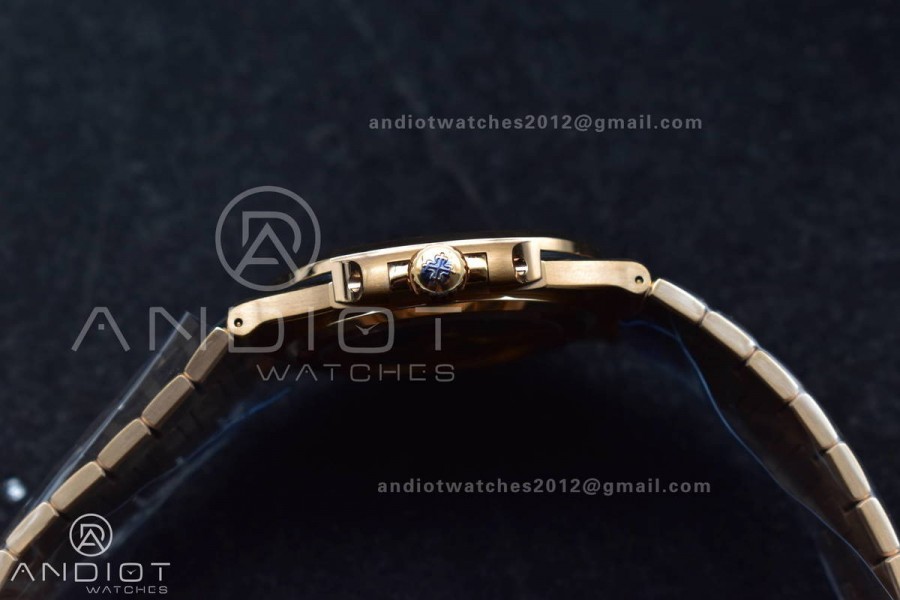 Nautilus 5711/1R RG 3KF 1:1 Best Edition Brown Textured Dial on RG Bracelet A324 Super Clone V2